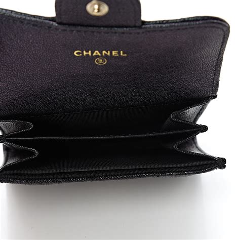 chanel caviar flap card holder|CHANEL Caviar Quilted CC Flap Card Holder Black.